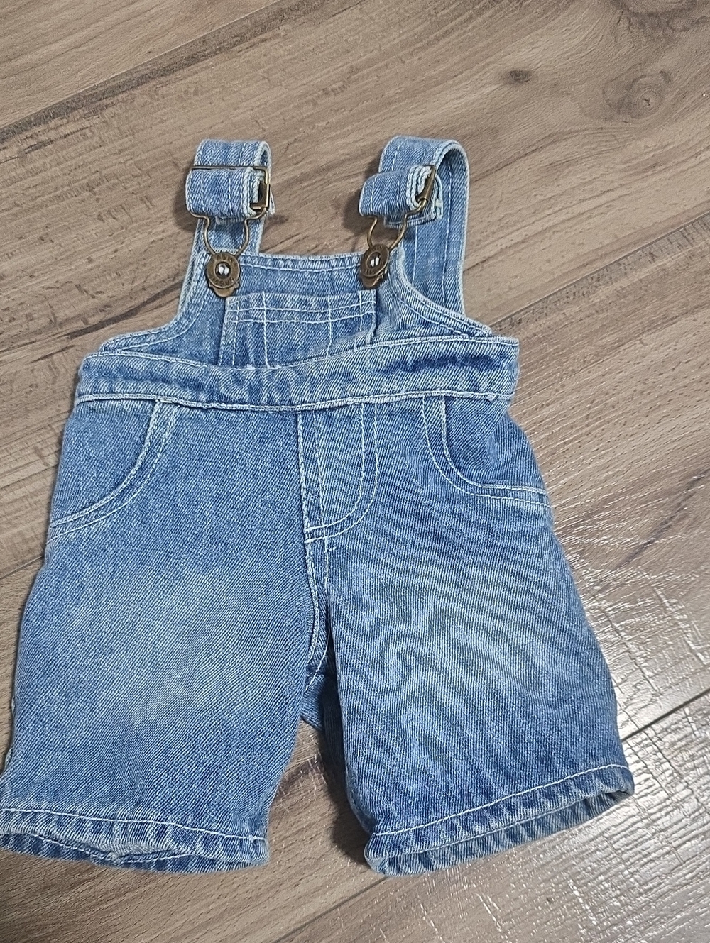 Build-A-Bear Light Blue Denim Short Overalls